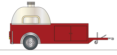 The Phenix Plus Mobile Pizza Trailer
